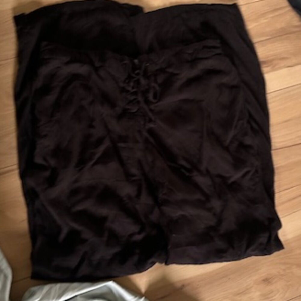 rewash SOFT lace up front size extra large pants womens stretch black casual xl